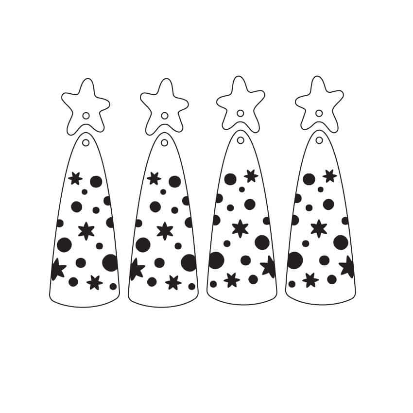 Crafty Cuts Laser © Twinkle Tree Fancy - 4 Pair Set