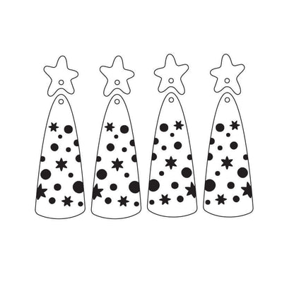 Crafty Cuts Laser © Twinkle Tree Fancy - 4 Pair Set