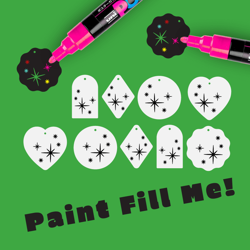 Crafty Cuts Laser © Twinkle Twinkle 2 pair set - choose from 5 shapes