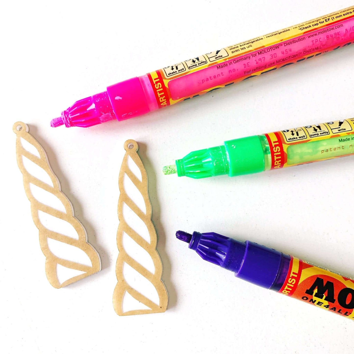 Crafty Cuts Laser © Unicorn Horns for Paint Fill - 5 pairs