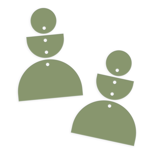 Crafty Cuts Laser Up, Down and a Round  - 2 pair set