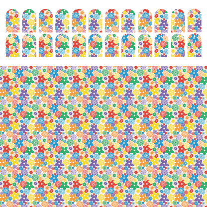 Crafty Cuts Laser  UV_printed Cheer Up Arches - Rainbow Bloom Arches