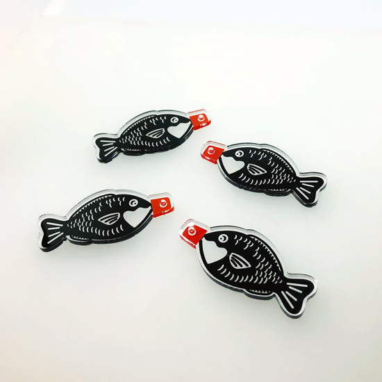 Crafty Cuts Laser  UV_printed Soy Fishes - 2 Pair Set