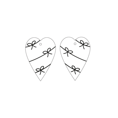 Crafty Cuts Laser © Vintage Hearts - 2 pair Set - 5 styles