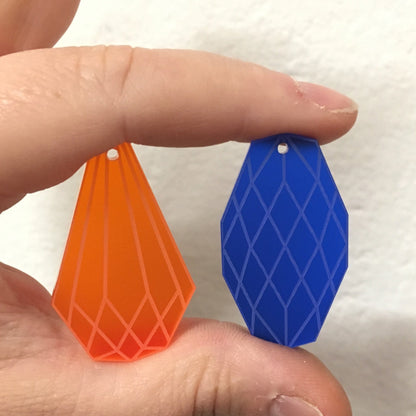 Crafty Cuts Laser Waterford Charms Etched  Collection - Frosted or Mirror - TWO PAIRS