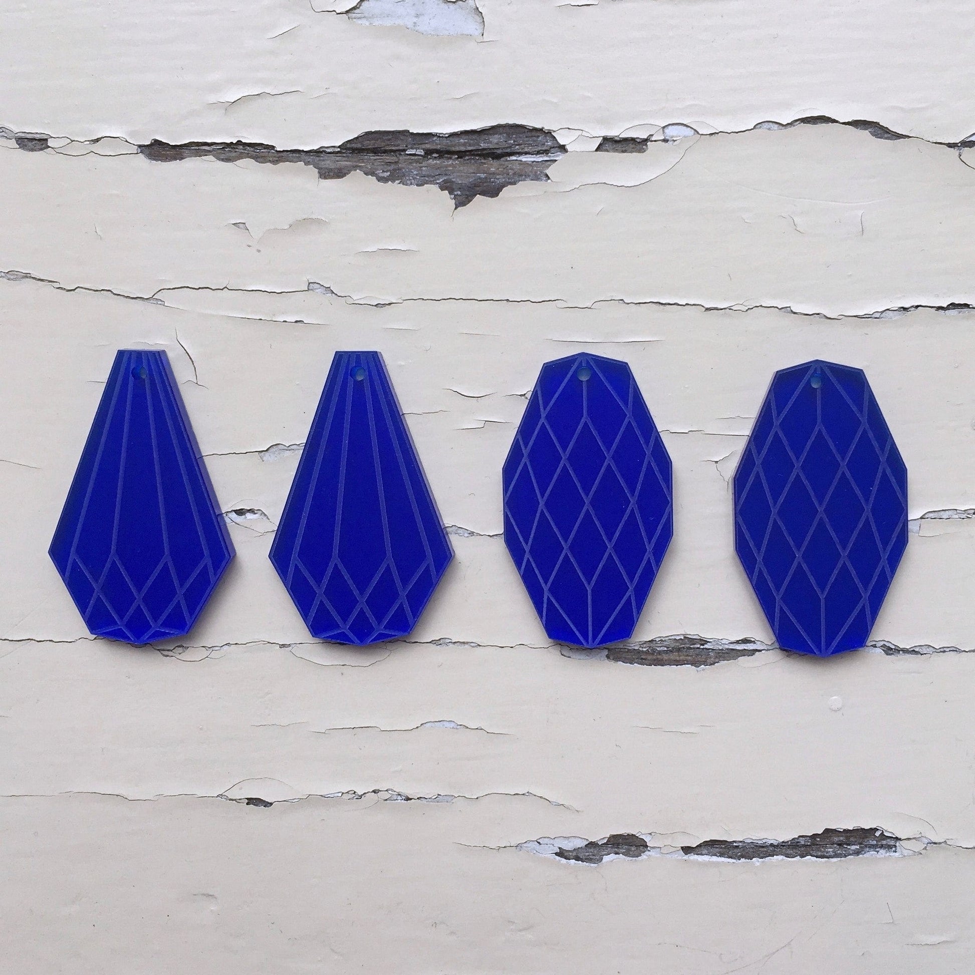 Crafty Cuts Laser Waterford Charms Etched  Collection - Frosted or Mirror - TWO PAIRS