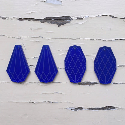 Crafty Cuts Laser Waterford Charms Etched  Collection - Frosted or Mirror - TWO PAIRS