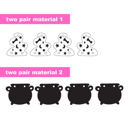 Crafty Cuts Laser © What's Cooking Cauldron Duo - 2 pair Set