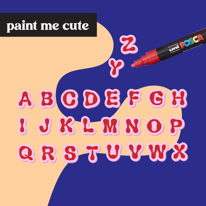 Crafty Cuts Laser Wobbly Alphabet Cuties - Paint Fill