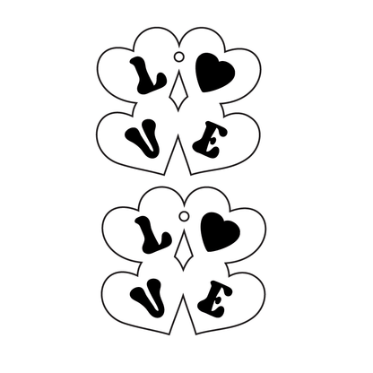 Crafty Cuts Laser XOXO  Love Charms  - 2 Styles