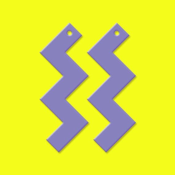 Crafty Cuts Laser Zig Zag Dangles - 2 Pair