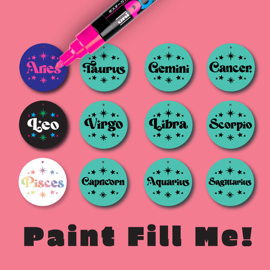 Crafty Cuts Laser Zodiac  45mm  Dot - One Pair Set