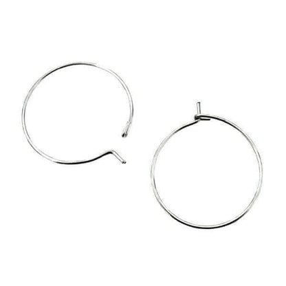 NQ Jewellery & Craft Supplies Hoop Findings - 3 sizes - 25 pairs - Silver Tone